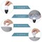 2PCS Table Lamp Bedside Lamp Touch Control 2 USB Ports for Bedroom Living Room